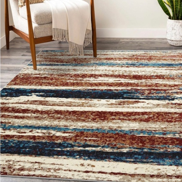 Luxe Weavers 7501 Modern Abstract Area Rug, Passion - Picture 3 of 6